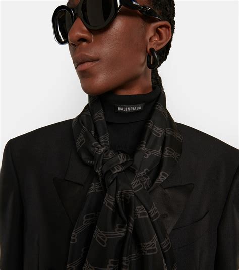 balenciaga scarf black